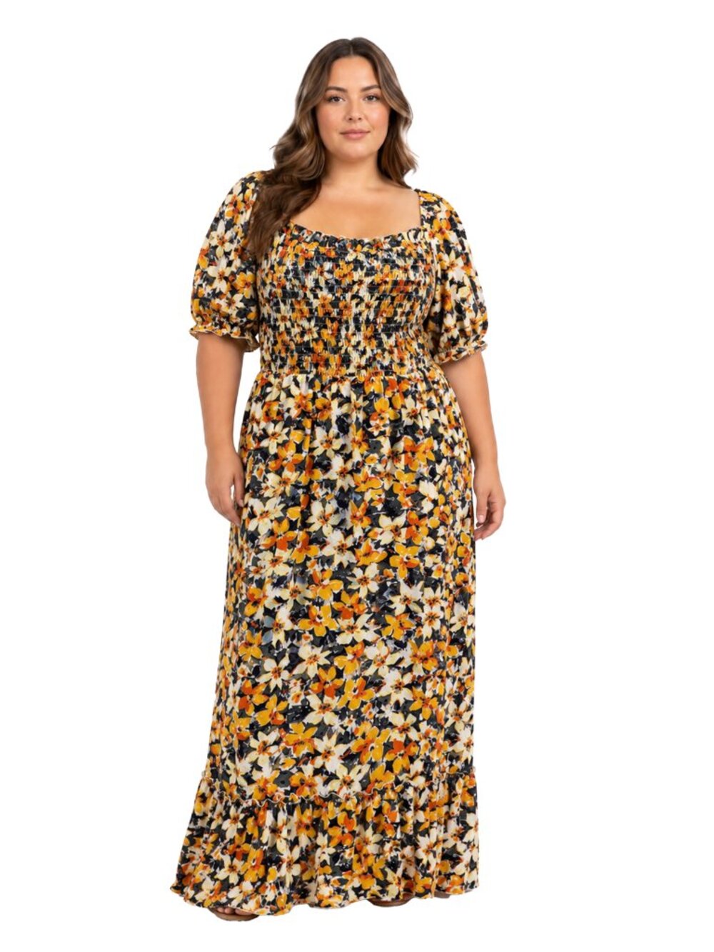 Agnes Orinda Maxi Dress 3X NWT Floral Smocked Boho Cottagecore